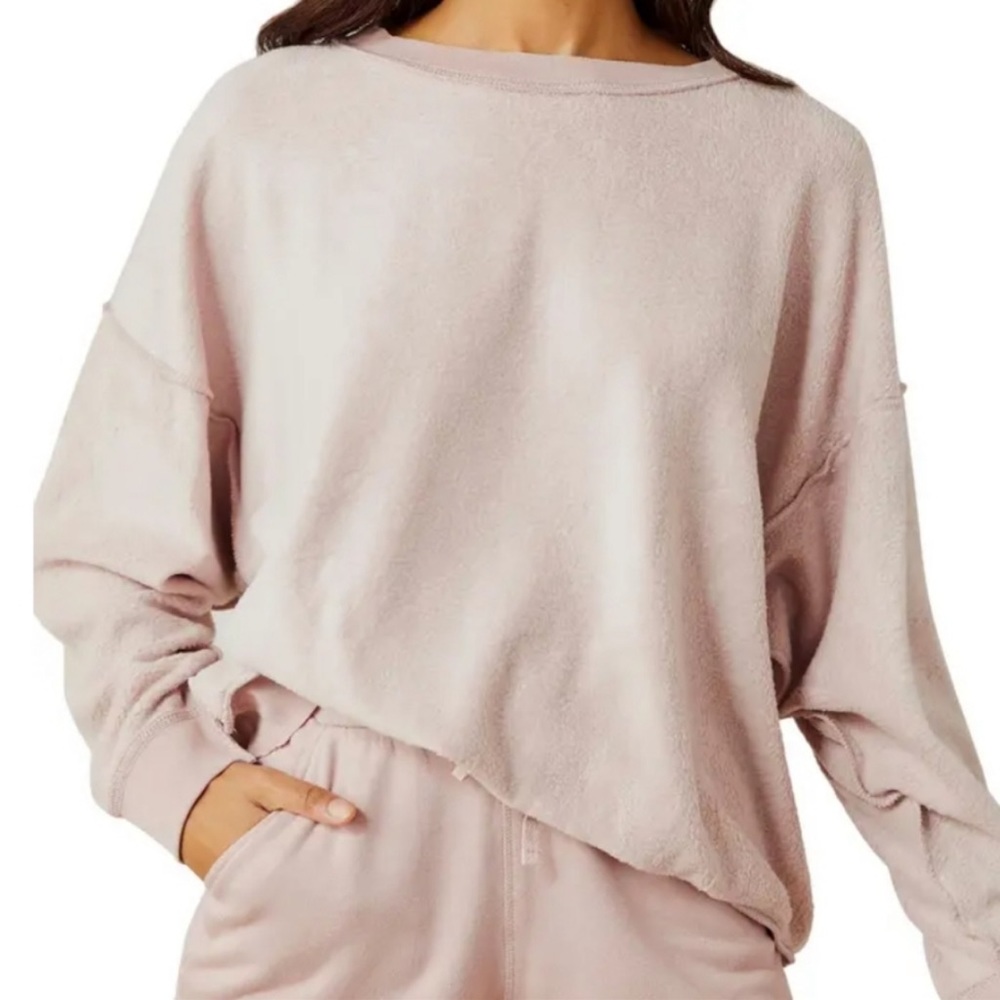 Free People Intimately Rose Water Lounge Tunic Oversized Sweater SIze Medium